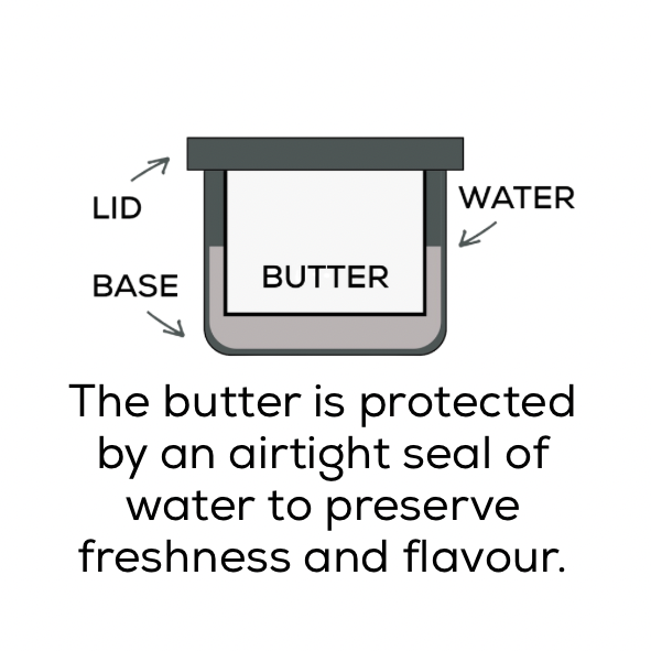 Butter Bell in White Speckled Clay – Clay Create Australia