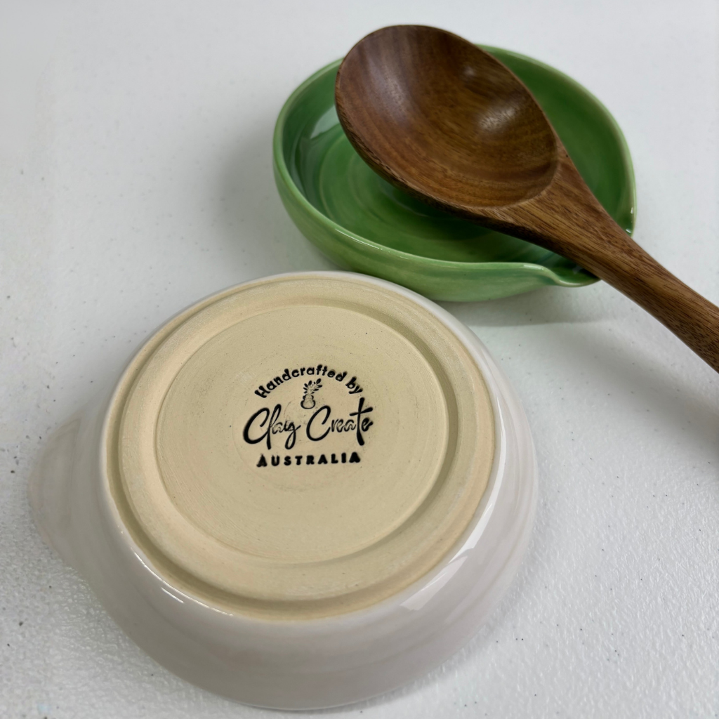 Spoon Rest in Off White Clay – Clay Create Australia
