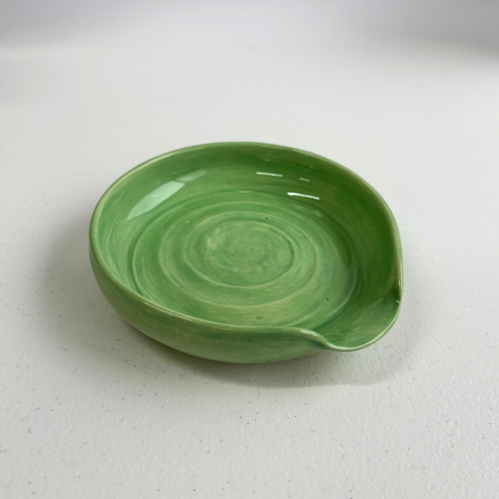 Spoon Rest in Off White Clay in Mint Green Gloss – Clay Create Australia