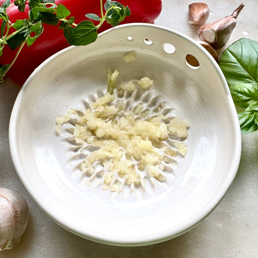 Garlic/Ginger Grater Herb Stripper in Off White Clay – Clay Create Australia