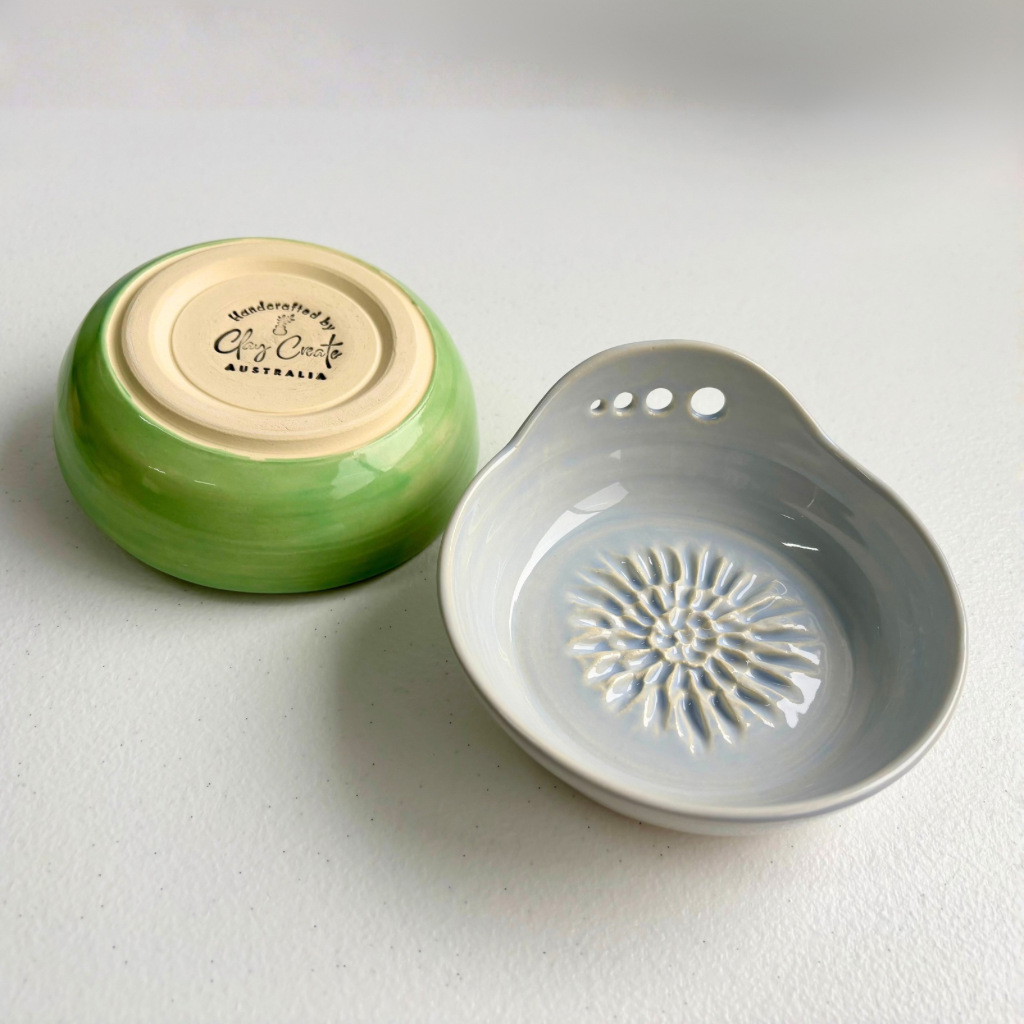 Garlic/Ginger Grater Herb Stripper in Off White Clay – Clay Create Australia