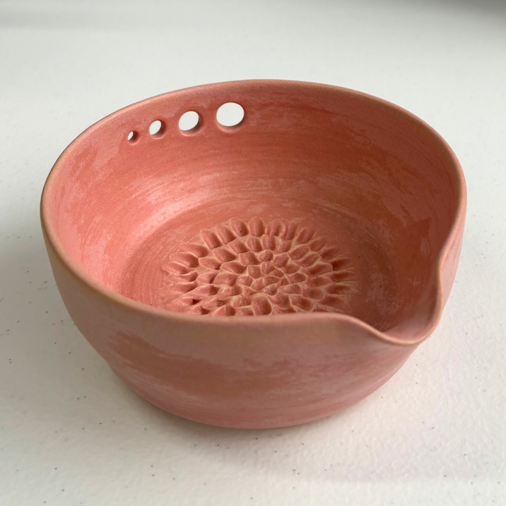 Grater Dressing Bowl in Off White Clay in Peninsula Sunset Matte – Clay Create Australia