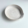 Spoon Rest in Tan Speckled Clay in White Gloss – Clay Create Australia