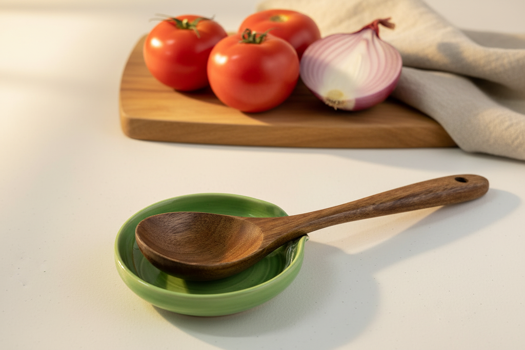 Spoon Rest in Off White Clay – Clay Create Australia